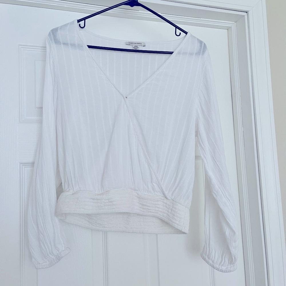 American Eagle Faux Wrap Top - Size large